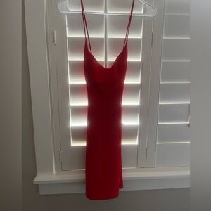 red mini dress